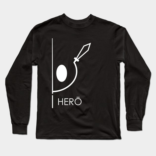 Hero - white Long Sleeve T-Shirt by Maou.Hero